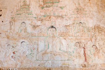 Pintura mural, Sulamani Pahto, Bagan (foto) de Unbekannter Künstler