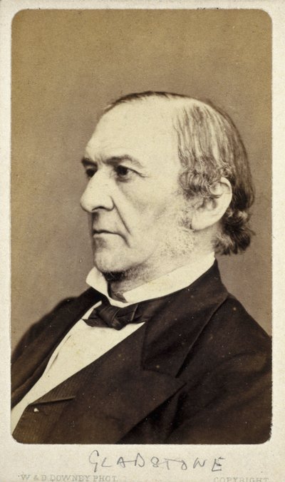 William Ewart Gladstone, estadista liberal inglés, c. 1870s de Frederick (attr. to) Barnard