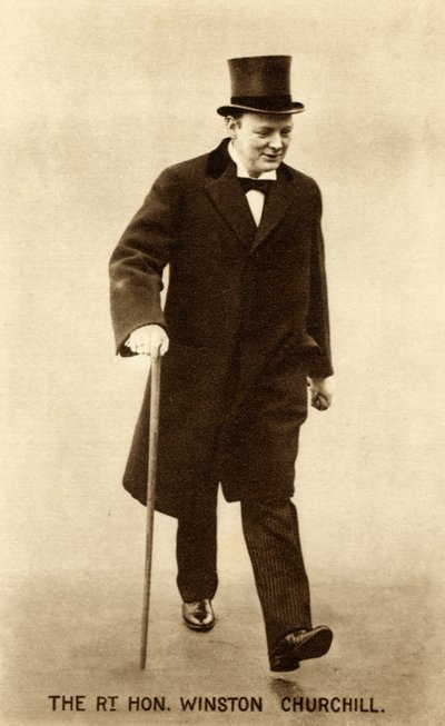 Winston Churchill visita al Primer Ministro Herbert Henry Asquith el lunes 26 de 1914 (foto b/n) de Unbekannter Künstler
