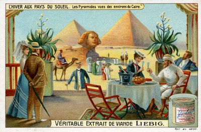 Invierno al sol: Pirámides vistas desde El Cairo, Egipto de Unbekannter Künstler