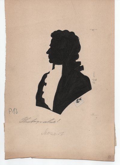 Wolfgang Amadeus Mozart (1756-1791) (c. 1850, silueta) de Unbekannter Künstler
