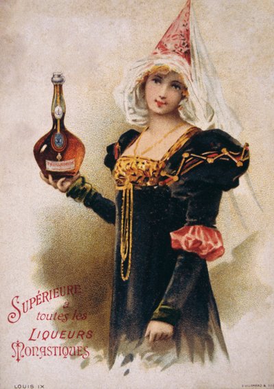 Mujer con traje medieval (postal) de Unbekannter Künstler