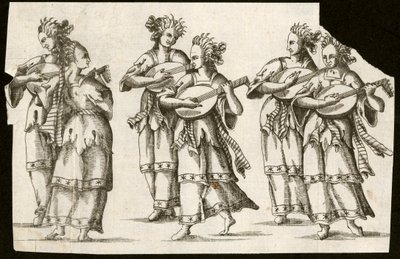 Mujeres tocando laúd de Unbekannt