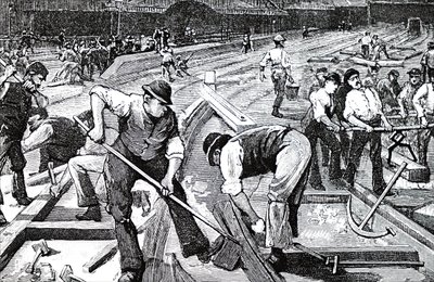 Trabajo en progreso en la estación de tren de Plymouth de Unbekannt