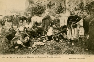 Primera Guerra Mundial: Campamento de los Spahis marroquíes de Unbekannter Künstler