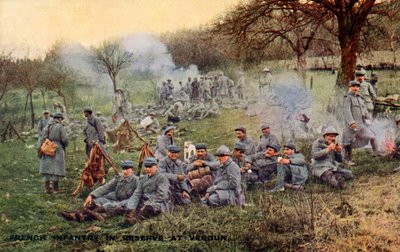 Primera Guerra Mundial: Ejército francés en la batalla de Verdún de Unbekannter Künstler