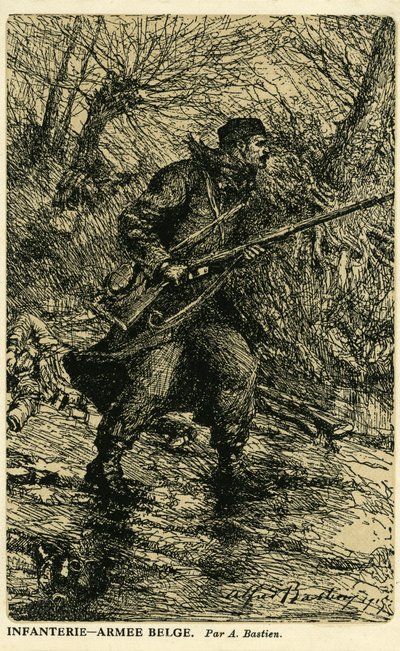 1ª Guerra Mundial: Soldado de infantería del ejército belga de Unbekannter Künstler