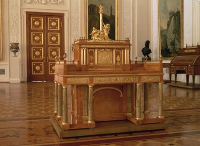 Escritorio con pequeño gabinete, por David Roentgen (1743-1807), Neuwied de Unbekannt