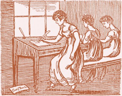 Lección de escritura a principios del siglo XIX de Unbekannter Künstler
