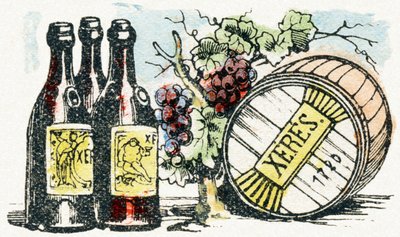 X - Jerez - Alfabeto de entretenimiento infantil circa 1890 (litografía) de Unbekannt