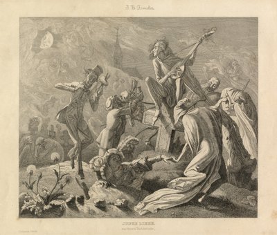 Amor joven, Karlsruhe, c.1850 (grabado) de Unbekannter Künstler