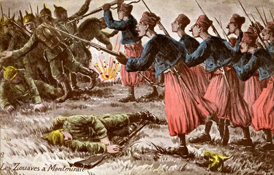 Zuavo en Montmirail en el Frente Occidental de Unbekannter Künstler