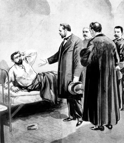 El caso Vacher, en Francia a finales del siglo XIX, uno de los primeros asesinos en serie, aquí Joseph Vacher despertando en la cárcel la mañana de su ejecución el 31 de diciembre de Unbekannt