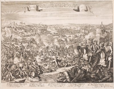 Folleto sobre la batalla de Luzzara en 1702 de Unbekannter Stecher