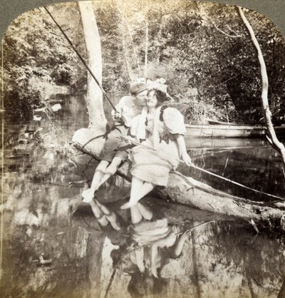 Un barco de pesca de Underwood and Underwood