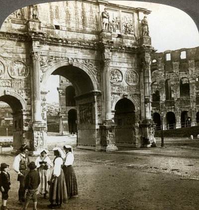 Arco de Constantino, Roma, Italia de Underwood and Underwood