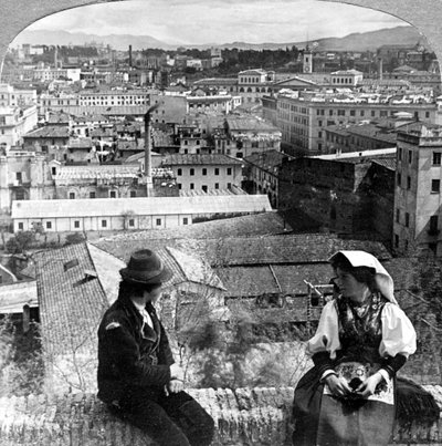 Colina Aventina y las colinas Albanas, Roma, Italia de Underwood and Underwood