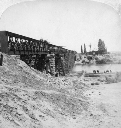 Puente sobre el río Modder, Sudáfrica, 21 de febrero de 1900 de Underwood and Underwood