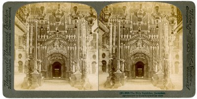 Iglesia del Santo Sepulcro, Jerusalén, Palestina, 1897 de Underwood and Underwood