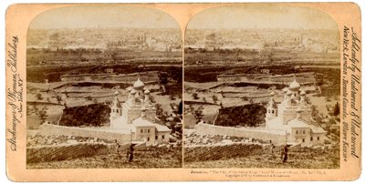 Jerusalén, vista desde el Monte de los Olivos, Palestina de Underwood and Underwood