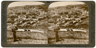 Nazaret, vista desde el noreste, Palestina, 1900 de Underwood and Underwood