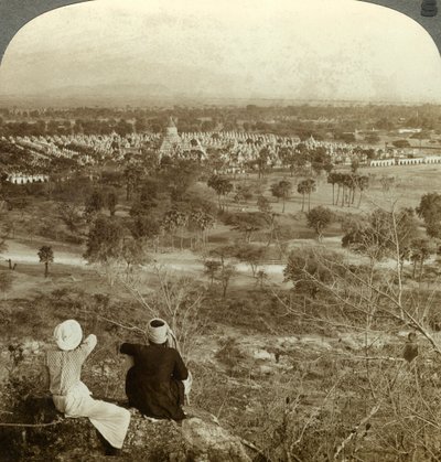 Pagodas, Mandalay, Birmania, c. 1900s de Underwood and Underwood