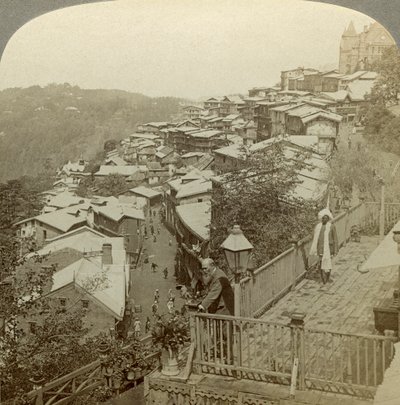 Simla, capital de verano de India, c. 1900s de Underwood and Underwood