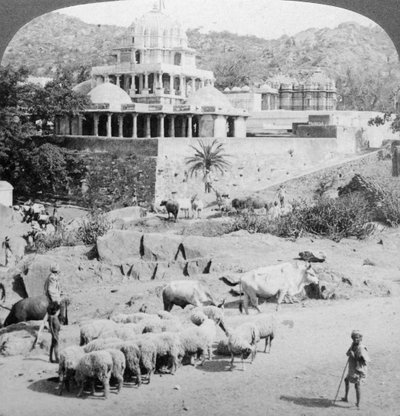Templos de los jainistas, Monte Abu, India, 1902 de Underwood and Underwood