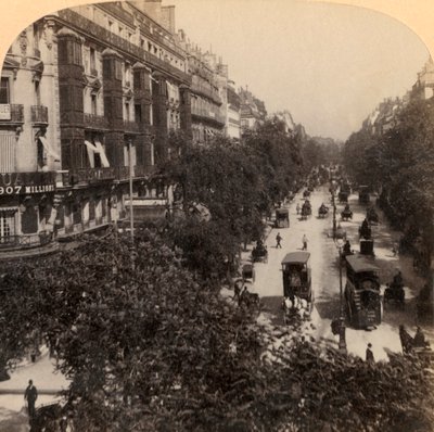 El Gran Bulevar, París, Francia, 1894 de Underwood and Underwood