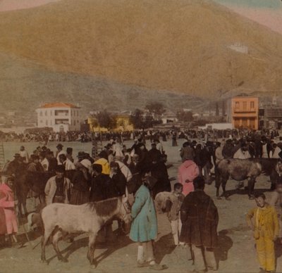 La Larisa, o antigua Ciudadela de 950 pies de altura al oeste del Mercado, Argos, Grecia, 1903 de Underwood and Underwood