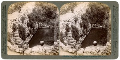 El estanque de Siloé, fuera de Jerusalén, Palestina de Underwood and Underwood
