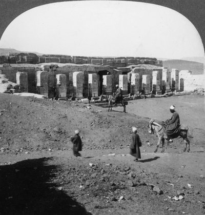 El templo de Sethos I, Abidos, Egipto, 1905 de Underwood and Underwood
