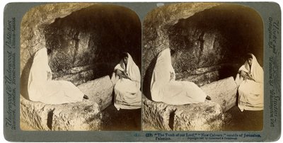 La tumba de Jesús, fuera de Jerusalén, Palestina, 1897 de Underwood and Underwood