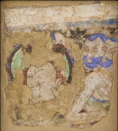 Bodhisattvas y monjes, de la cueva 224 de Unidentified