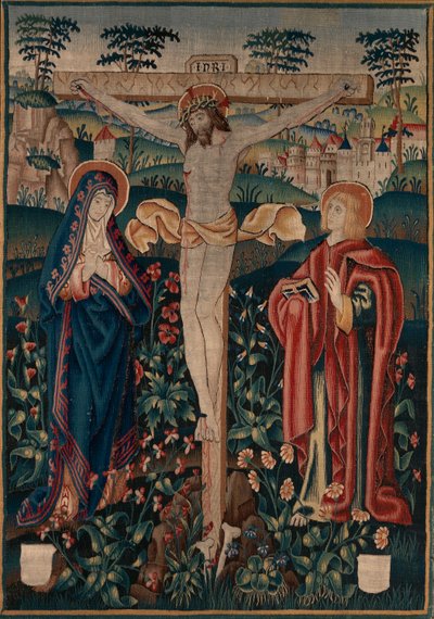 Crucifixión con la Virgen y San Juan de Unidentified
