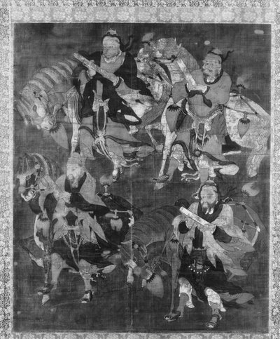 Cuatro deidades con caballos de Unidentified.