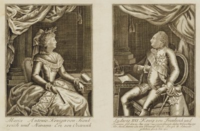 María Antonia y Luis XVI de Unidentified