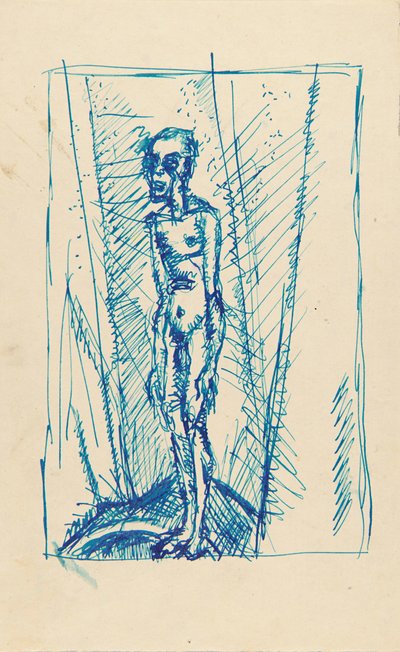 Hombre desnudo de pie de Unidentified
