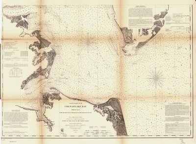 Bahía de Chesapeake. Hoja 6, desde la desembocadura del río York hasta la entrada de la bahía. LOC 99447135 de United States Coast Survey