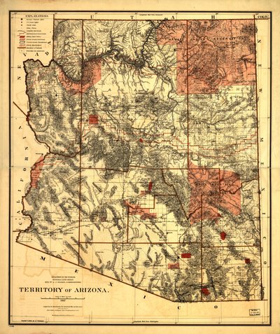 Territorio de Arizona. de United States. General Land Office