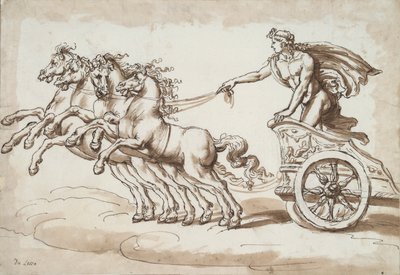 Apolo en un carro tirado por cuatro caballos de Unknown