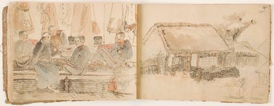 Cuaderno de bocetos del artista de la guerra ruso-japonesa de Unknown