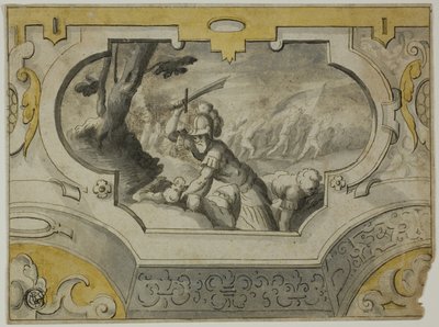 Escena de batalla (para decoración de sobrepuerta) de Unknown