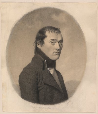 Busto de un joven de perfil con un pendiente de Unknown