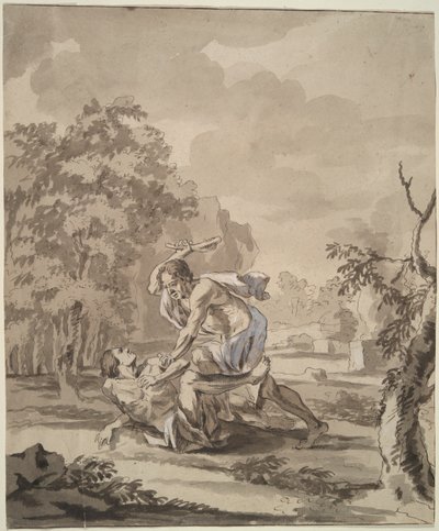 Caín matando a Abel de Unknown