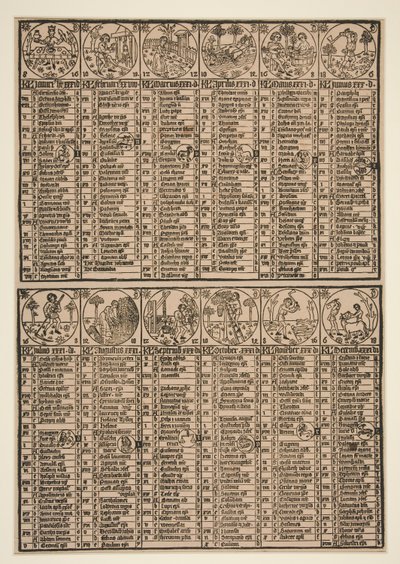 Calendario de Johann von Gemund de Unknown