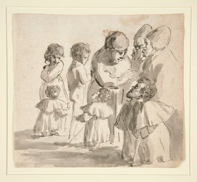 caricatura con enanos de Unknown