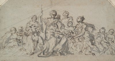 Diana con ninfas y amorcillos de Unknown