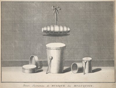 Varios instrumentos musicales de las Molucas de Unknown