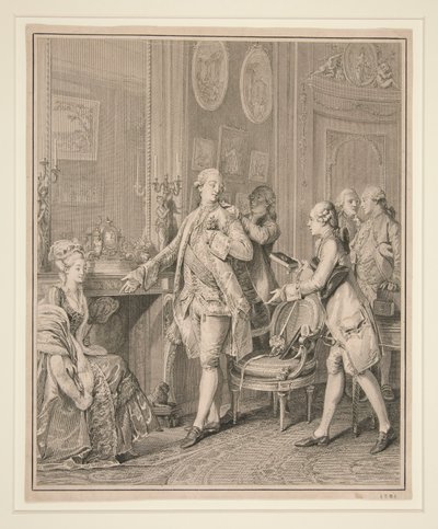 Escena de salón (Preparación para una ceremonia) de Unknown